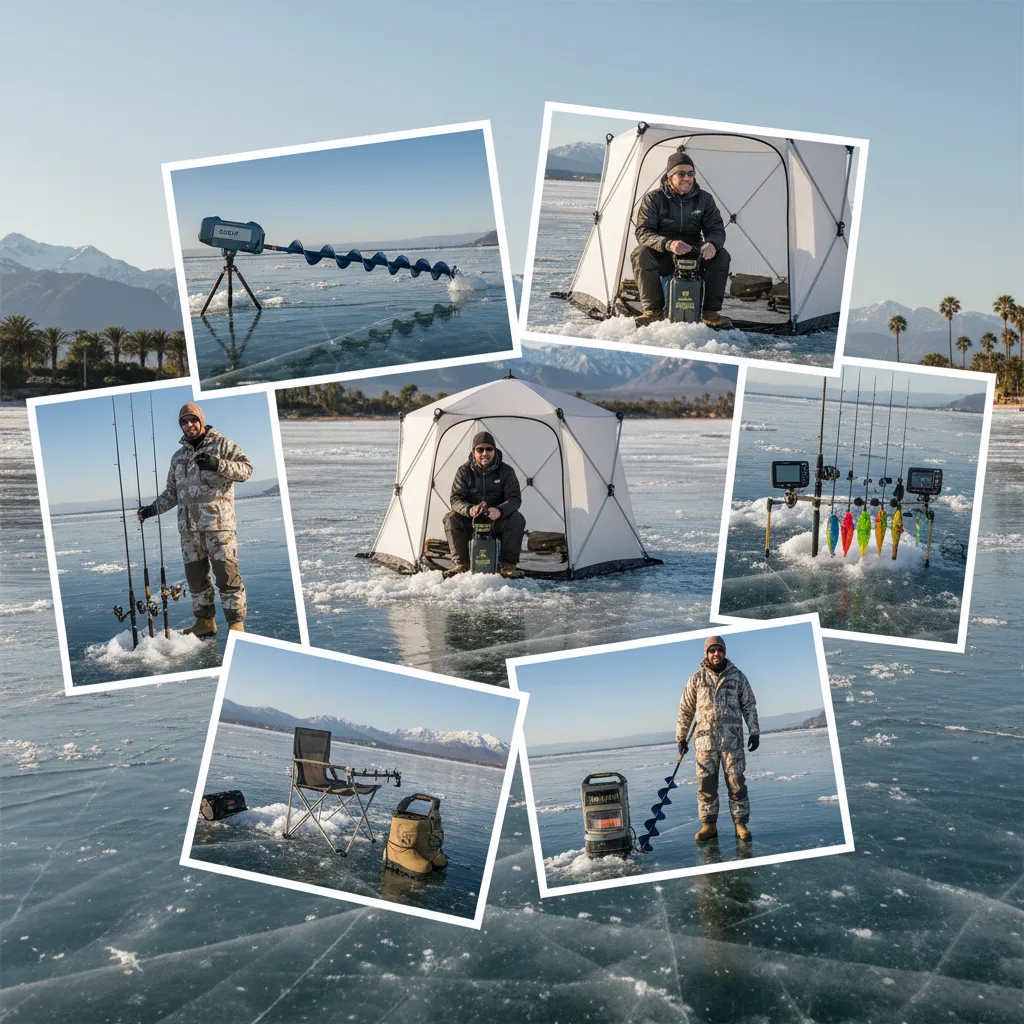 Equipamentos modernos para ice fishing em Portugal